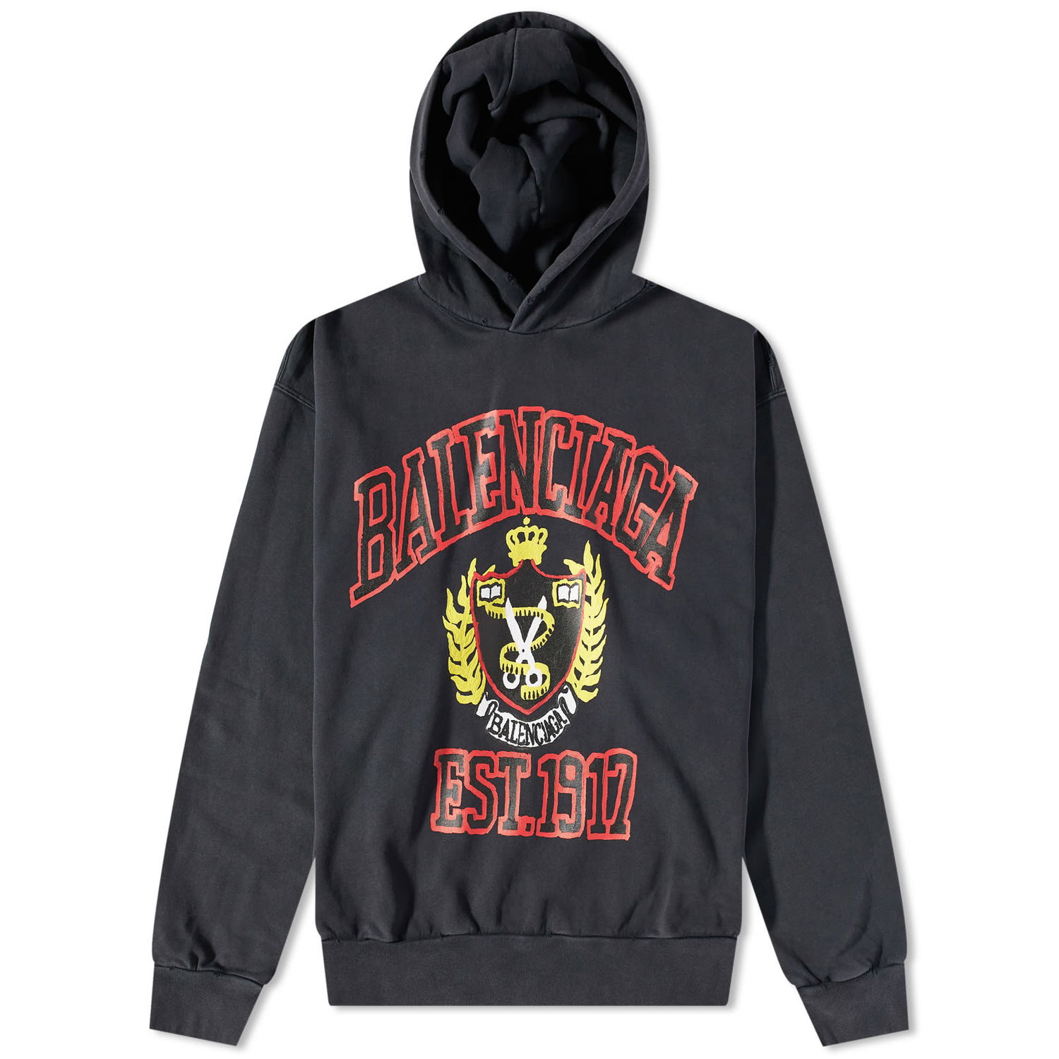 Mikina Balenciaga College Popover Hoody Čierna | 744463-TOVK2-1055, 0