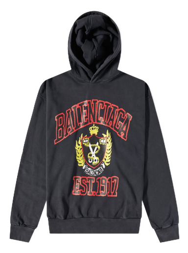 Mikina Balenciaga College Popover Hoody Čierna | 744463-TOVK2-1055