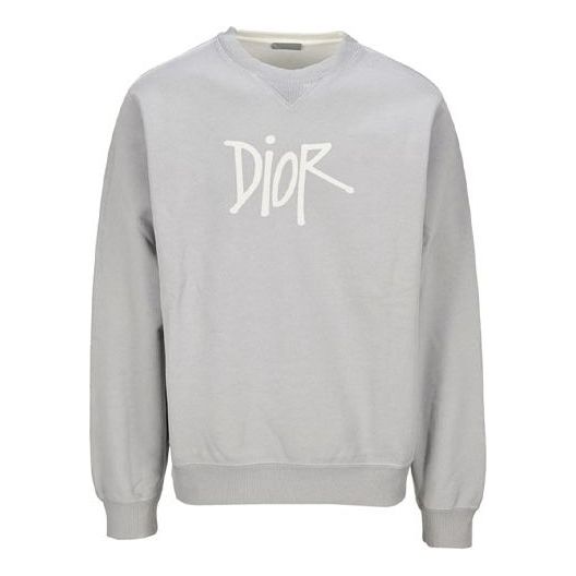 Sveter Dior Graffiti Signature Sweatshirt Šedá | 033J604B-0531-800