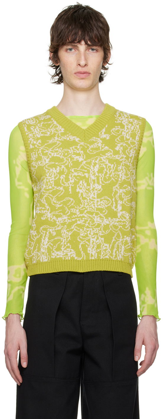 Sveter Serapis Sandstorm Print Knit Vest Zelené | FW22_KV_4, 0