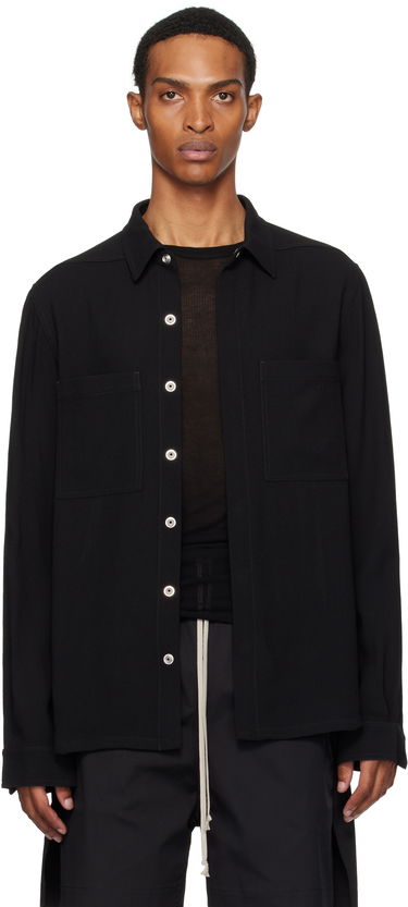 Košeľa Rick Owens Rick Owens Concordians Outer Shirt Čierna | RU02E1235 WA, 0