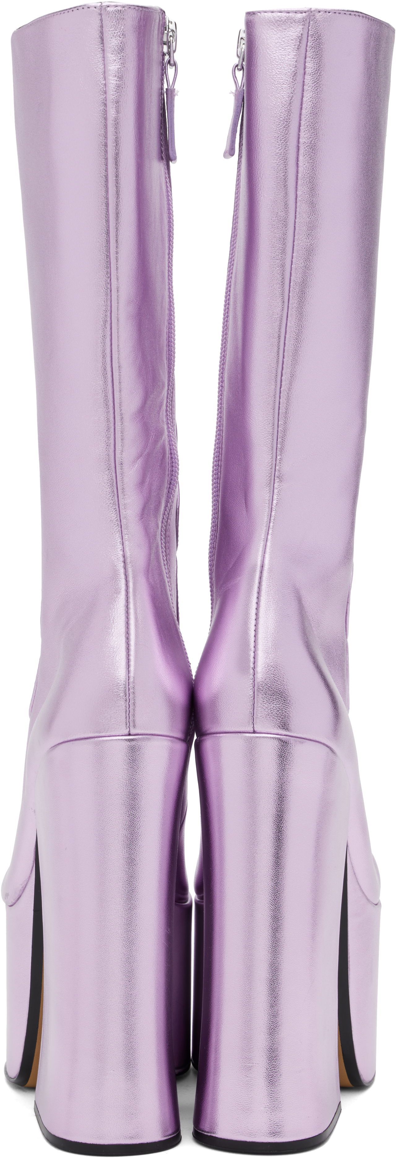 Starostlivosť o obuv Marc Jacobs Marc Jacobs 'The Metallic Kiki' Knee-High Platform Boots Fialová | 2R4FBO001F01, 1