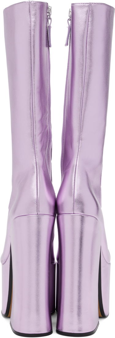 Starostlivosť o obuv Marc Jacobs Marc Jacobs 'The Metallic Kiki' Knee-High Platform Boots Fialová | 2R4FBO001F01, 1