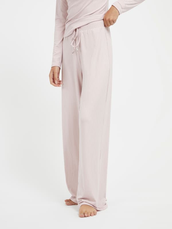 Nohavice a džínsy GUESS Rib Knit Straight Béžová | O3BB01KBXB2, 0