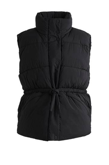 Vesta BOSS Relaxed-Fit Water-Repellent Gilet Čierna | 50516715, 0