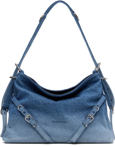 Taška cez rameno Givenchy Givenchy Voyou Gradient Denim Shoulder Bag Modrá | BB50SSB285420, 0