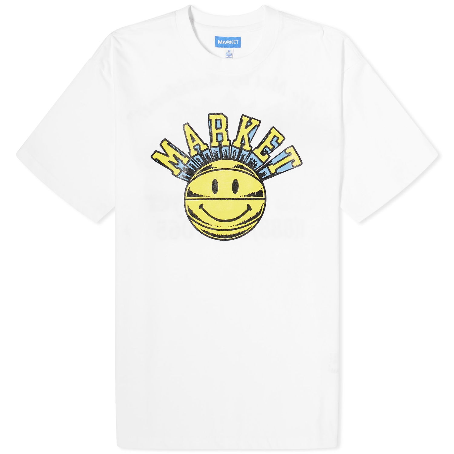 Tričko MARKET Smiley Hoops T-Shirt Biela | 399002006-WHT, 0