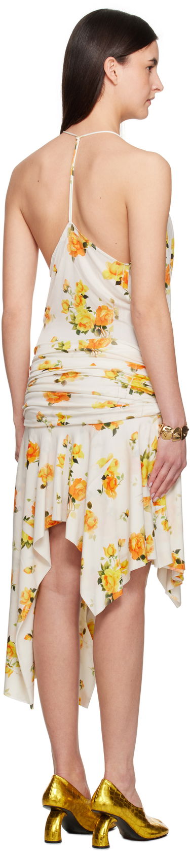 Šaty Acne Studios Acne Studios Strap Floral-Print Midi Dress Žltá | A20789-, 2