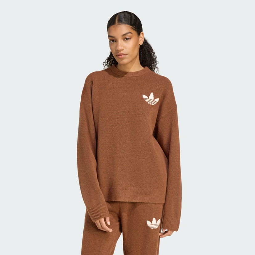 Sveter adidas Originals adidas Originals Athletic Dept Knit Sweater Hnedá | KF2340