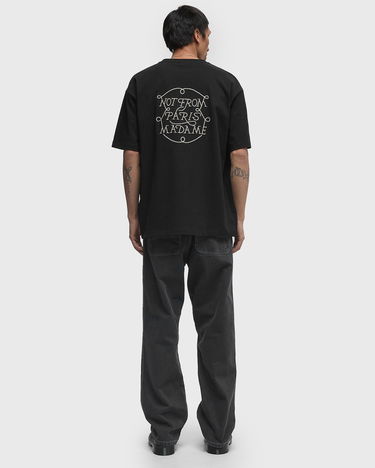 Tričko Drôle de Monsieur Slogan Tresses Graphic T-Shirt Čierna | H-TS259-CO134-BL, 2