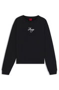 Oversized-Fit Cotton-Terry Sweatshirt with Glitter Logo by HUGO