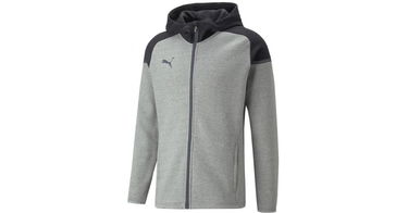 Mikina Puma teamCup Casuals Full-Zip Hoodie Šedá | 657987-13, 1