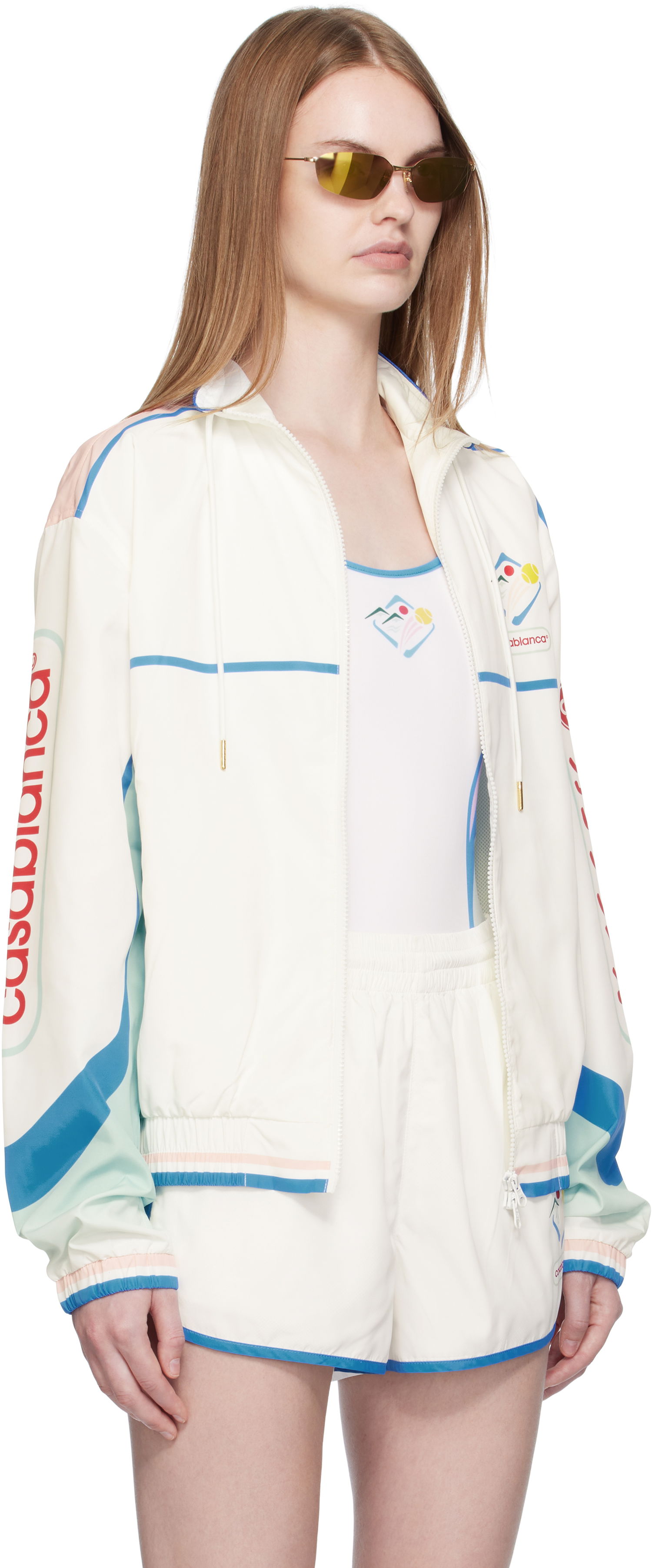 Vetrovka Casablanca Casablanca Casa Sportif Windbreaker Jacket Biela | U-WPF25-JK-033-01, 1