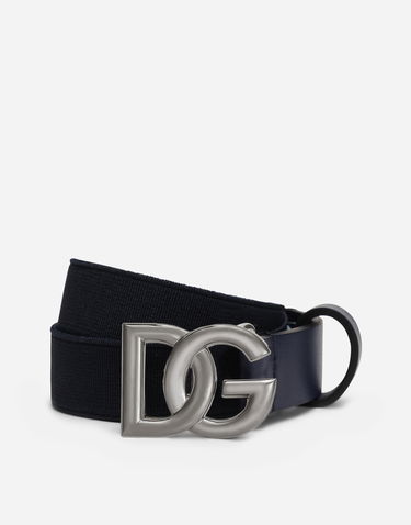 Opasok Dolce & Gabbana Dolce & Gabbana Stretch Belt With DG Logo Navy | EC0076AQ61680650, 0