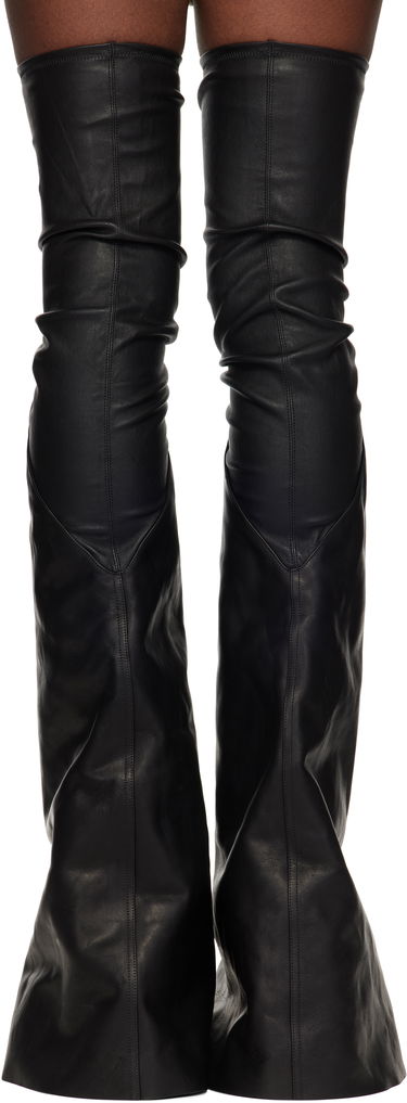 Ponožky Rick Owens Rick Owens Porterville Cargowedge Leather Boots Čierna | RR02D6849 LSLOO, 1