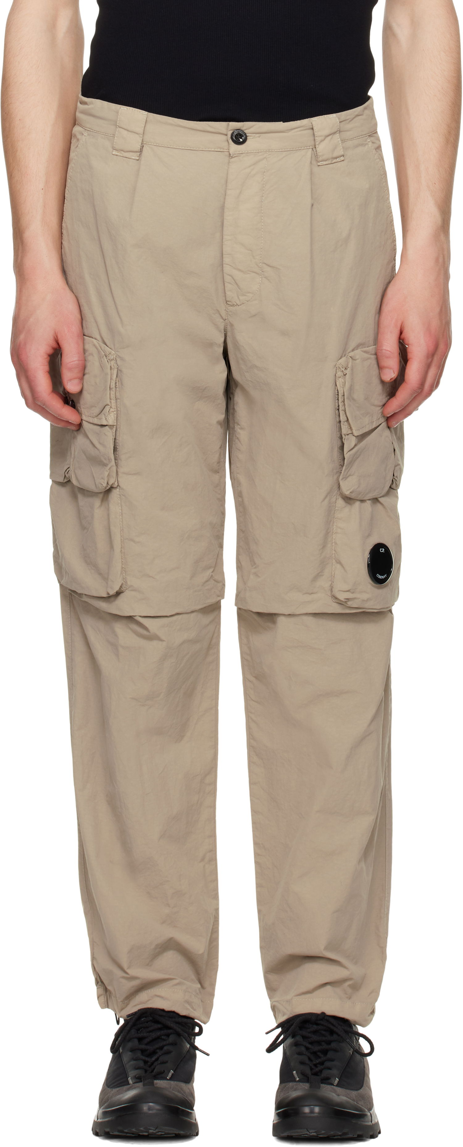 Cargo nohavice C.P. Company C.P. Company Flatt Nylon Cargo Pants Béžová | 18CMPA170A-005991G, 0