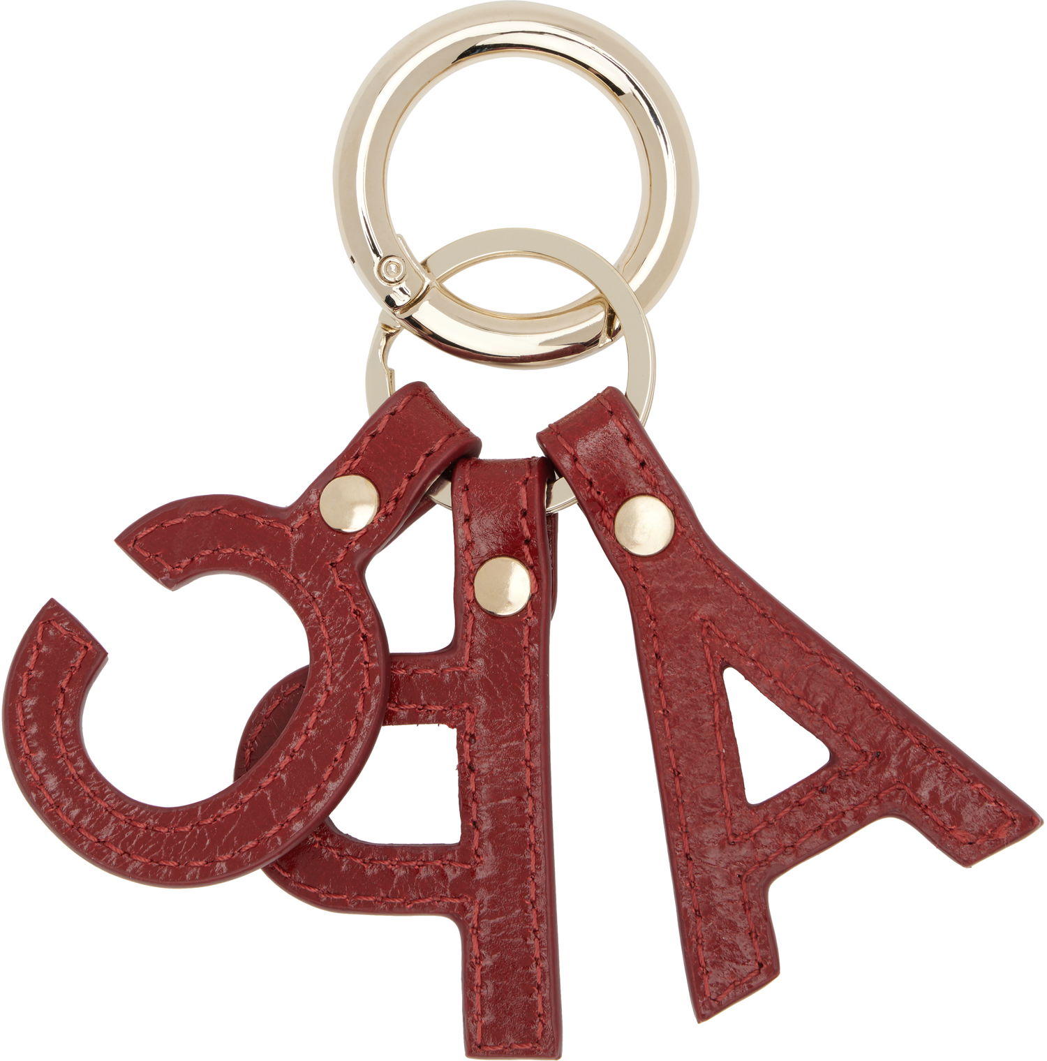Kľúčenka A.P.C. A.P.C. Lettres 'A.P.C.' Leather Keychain Červená | PXCCK-F63656, 1