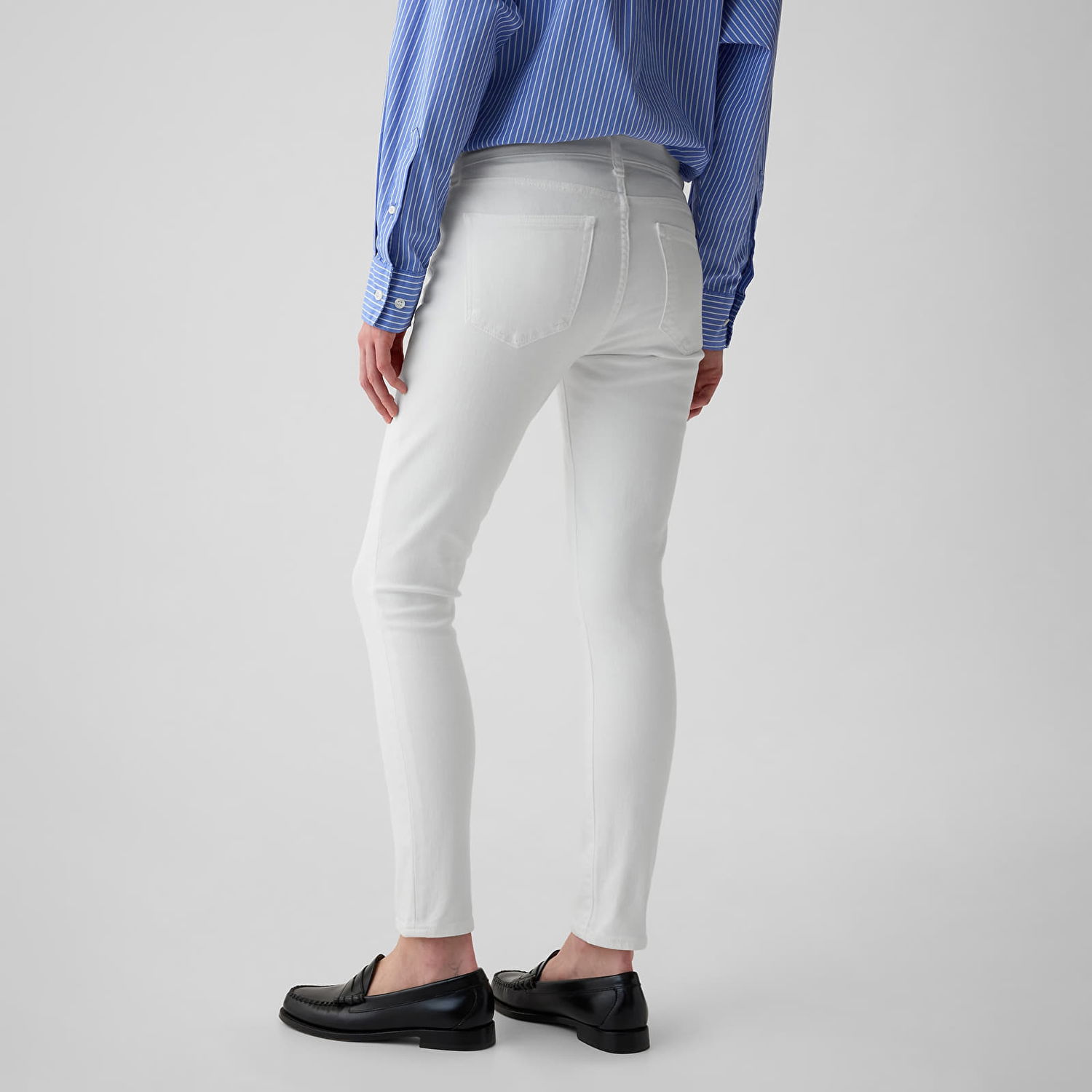 Džínsy GAP Denim Pants Skinny - Mid Rise Optic White Biela | 570471-00, 1