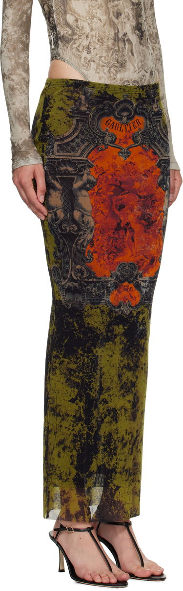 Sukňa Jean Paul Gaultier Medaillon Long Skirt Zelené | 2503WSK005M006 P004115, 4