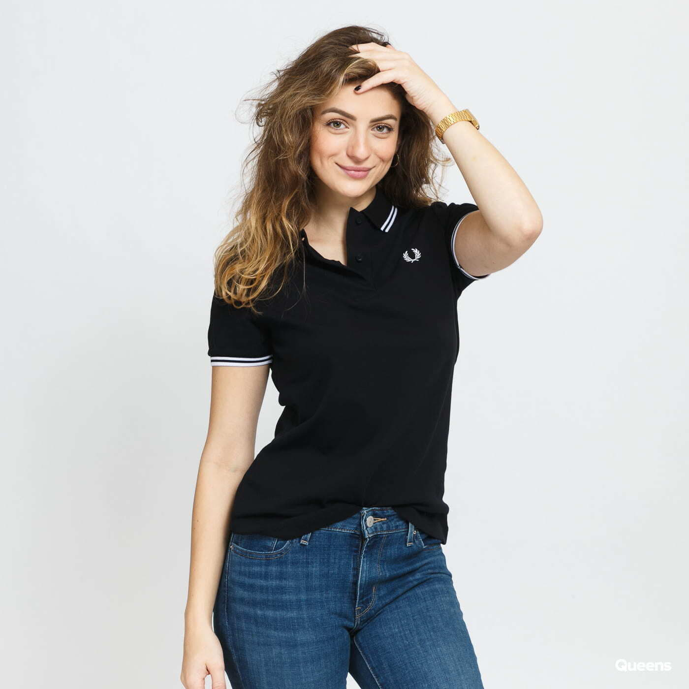 Polo tričko Fred Perry Fred Perry Twin Tipped Shirt Čierna | G3600 350, 0