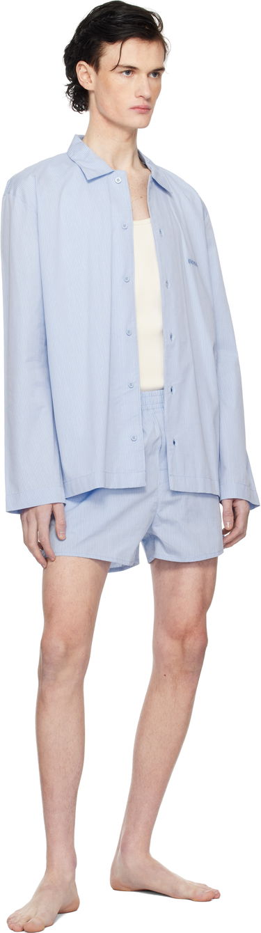 Pyžamo BOSS Pinstripe Pajama Set Modrá | 50535776, 4