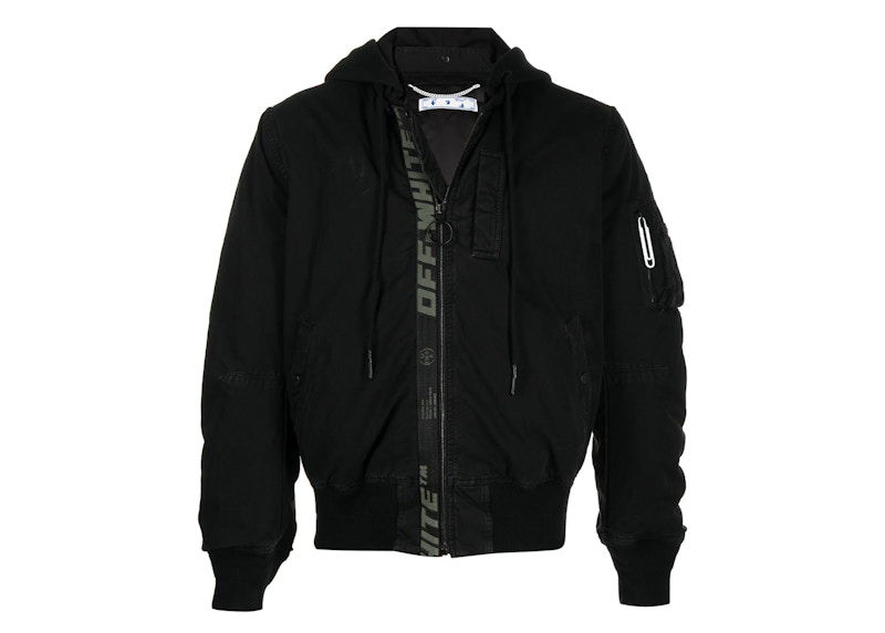 Bomber bunda Off-White Vintage Cotton Bomber Jacket Čierna | OMEH028R21FAB0011001