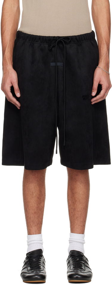 Šortky Fear of God Holiday Faux-Suede Fleece Relaxed Shorts Čierna | 160HO254691F, 0