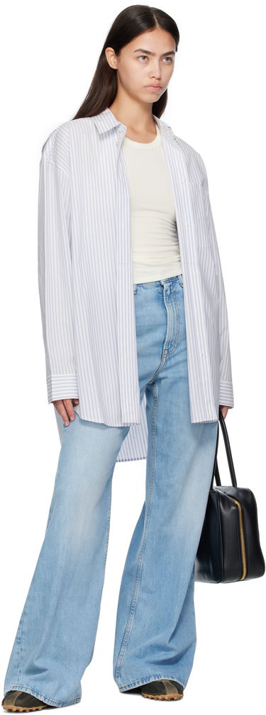 Košeľa Acne Studios Acne Studios Striped Oversized Button-Up Shirt Modrá | CB0117-, 3