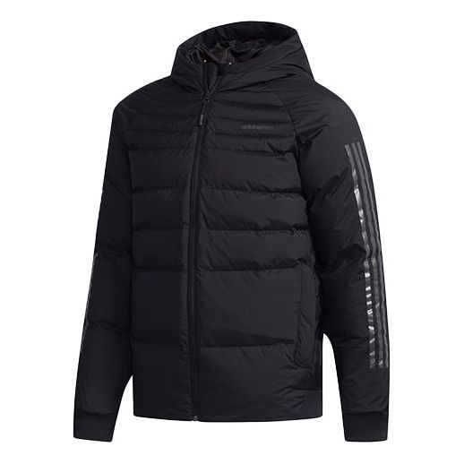 Prešívaná bunda adidas Originals Hooded Down Jacket Čierna | DM2197