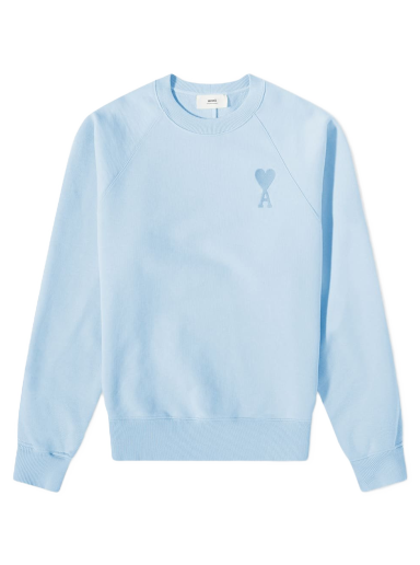 Mikina AMI Tonal Heart Crew Sweat Modrá | USW002-747450