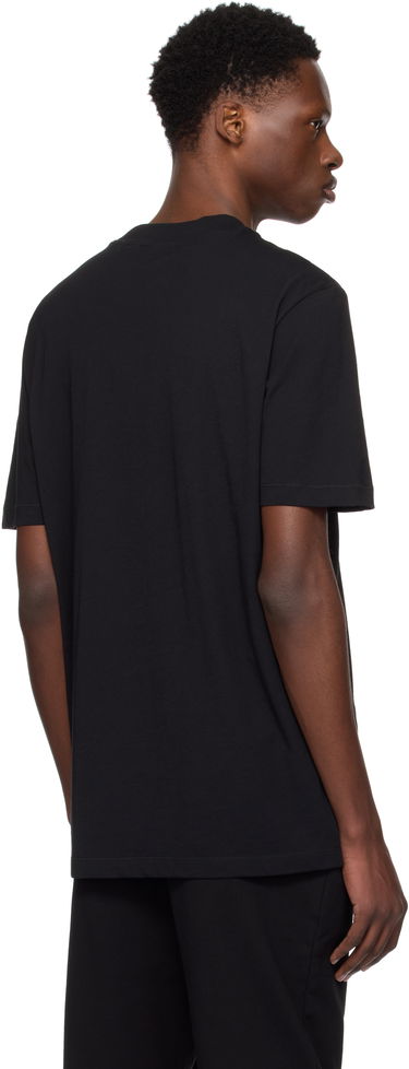 Tričko BOSS Hugo Cotton Jersey Split Logo T-Shirt Čierna | 50542784, 2