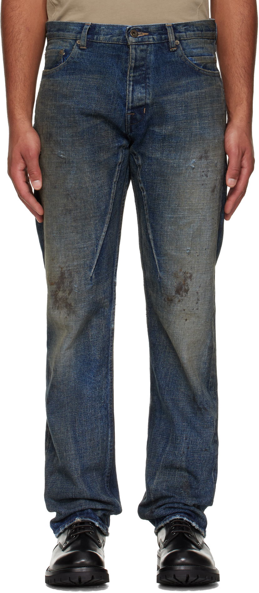 Džínsy Rick Owens Rick Owens DRKSHDW Concordians Kurdt Jeans Modrá | DL02E2399 HVWJP