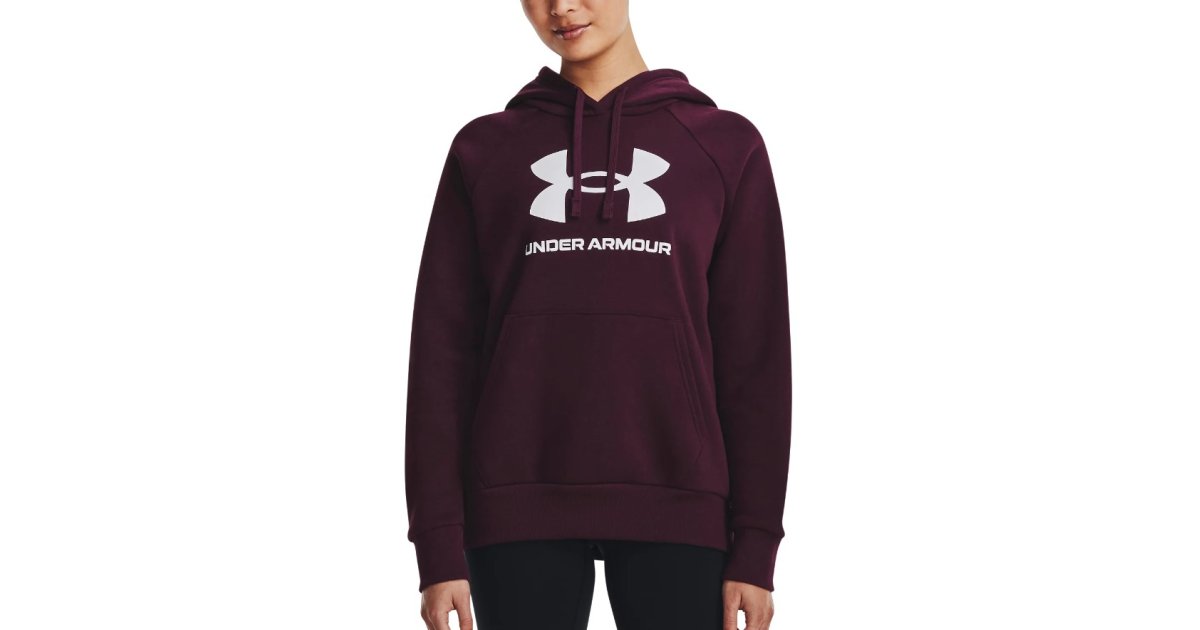 Mikina Under Armour Rival Fleece Big Logo Hoodie Vínová | 1379501-600, 1