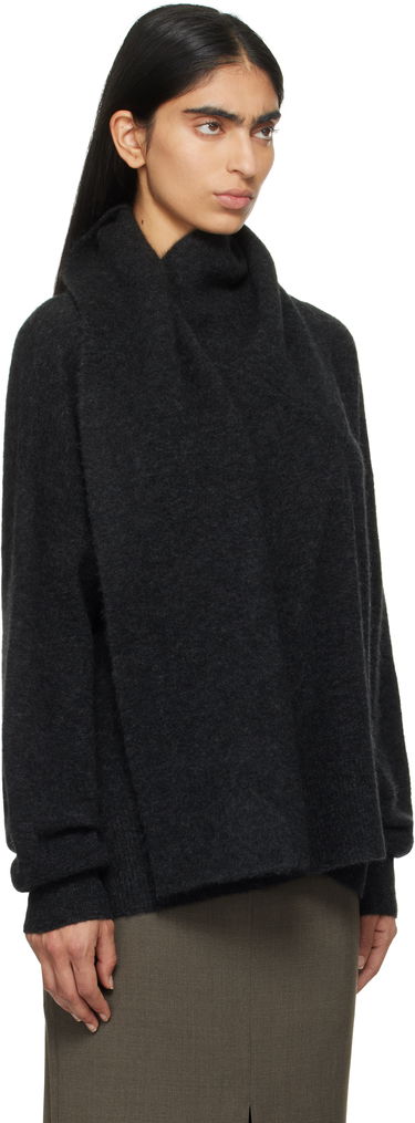 Sveter TOTEME TOTEME Draped Scarf Knit Sweater Šedá | 244-WRT0368-YA0099, 1