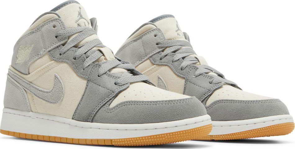 Air Jordan 1 Mid SE "Coconut Milk Particle Grey" GS