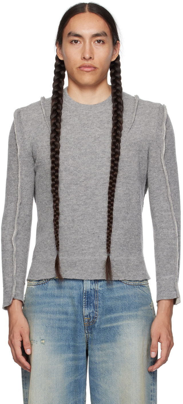 Sveter R13 R13 Flat Sleeve Sweater Šedá | R13WY169-Y003A, 0