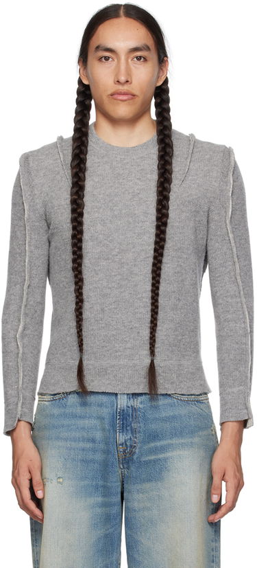 Sveter R13 R13 Flat Sleeve Sweater Šedá | R13WY169-Y003A, 0