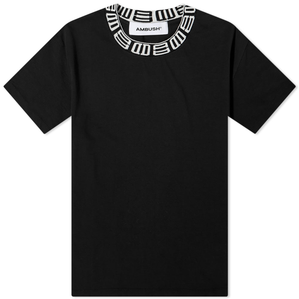 Tričko Ambush Monogram Rib Neck Tee Čierna | BWAA026F22JER0011000, 0