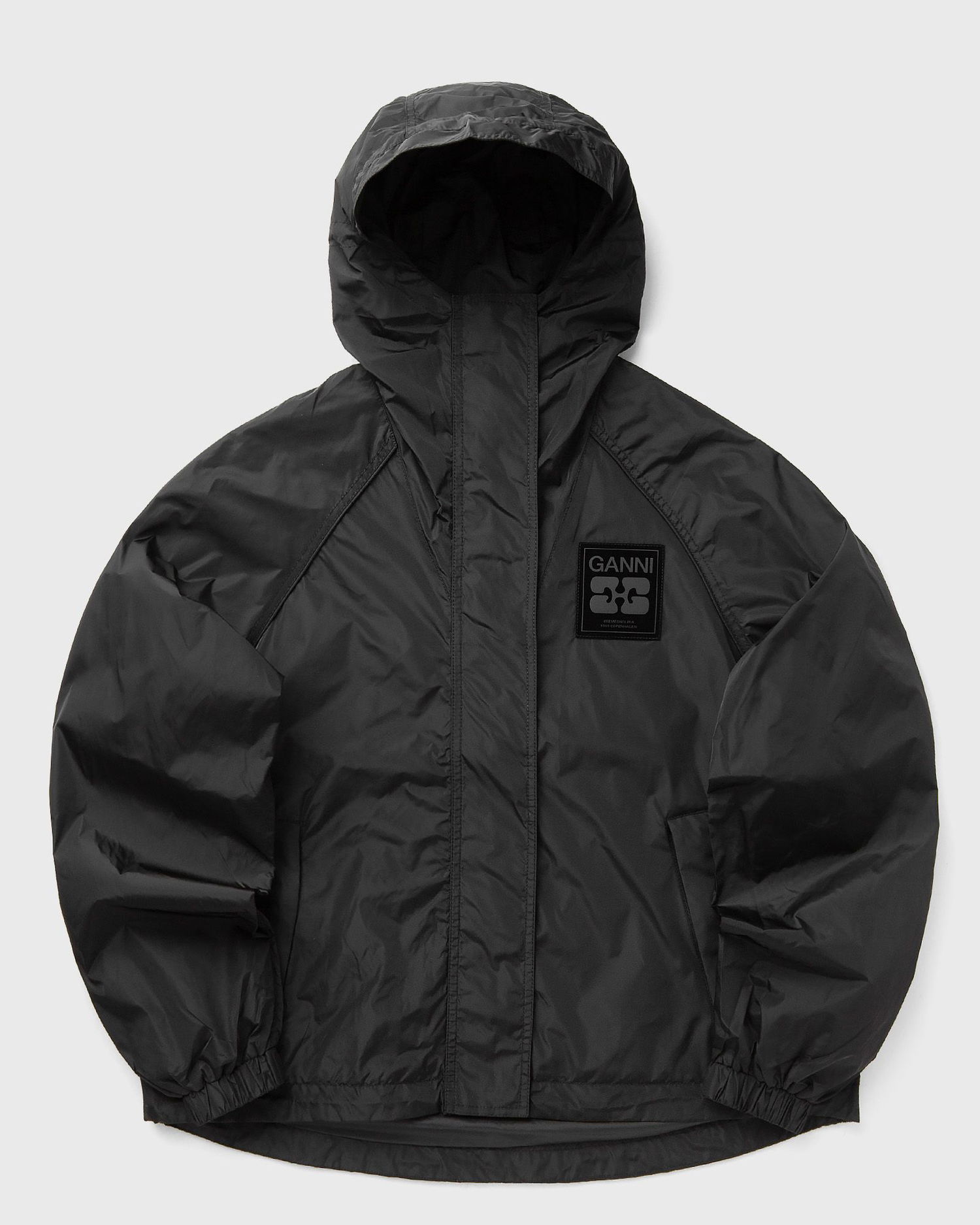 Bunda GANNI GANNI Flyweight Nylon Hooded Jacket Čierna | W0736-099, 0