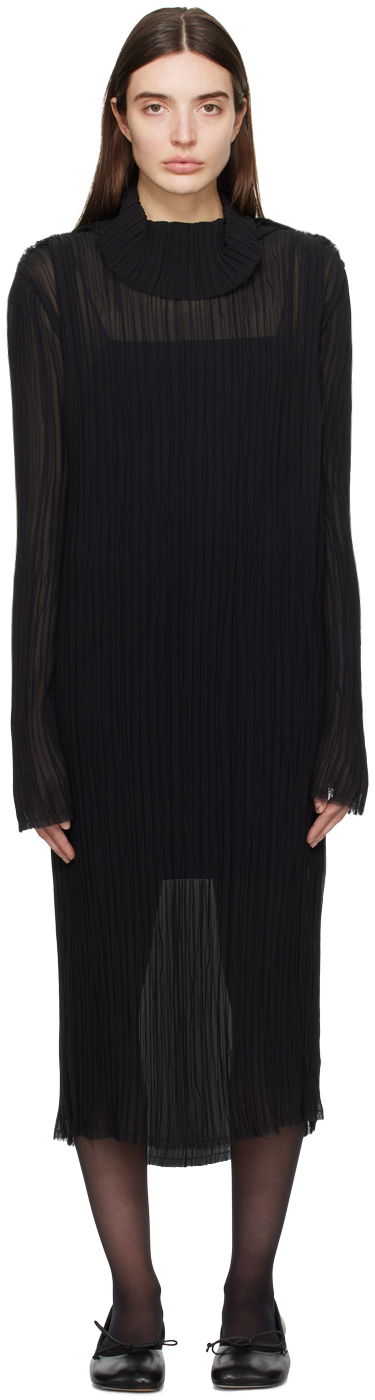 Šaty Maison Margiela MM6 Sheer Midi Dress Čierna | S52DG0010 S78565, 0