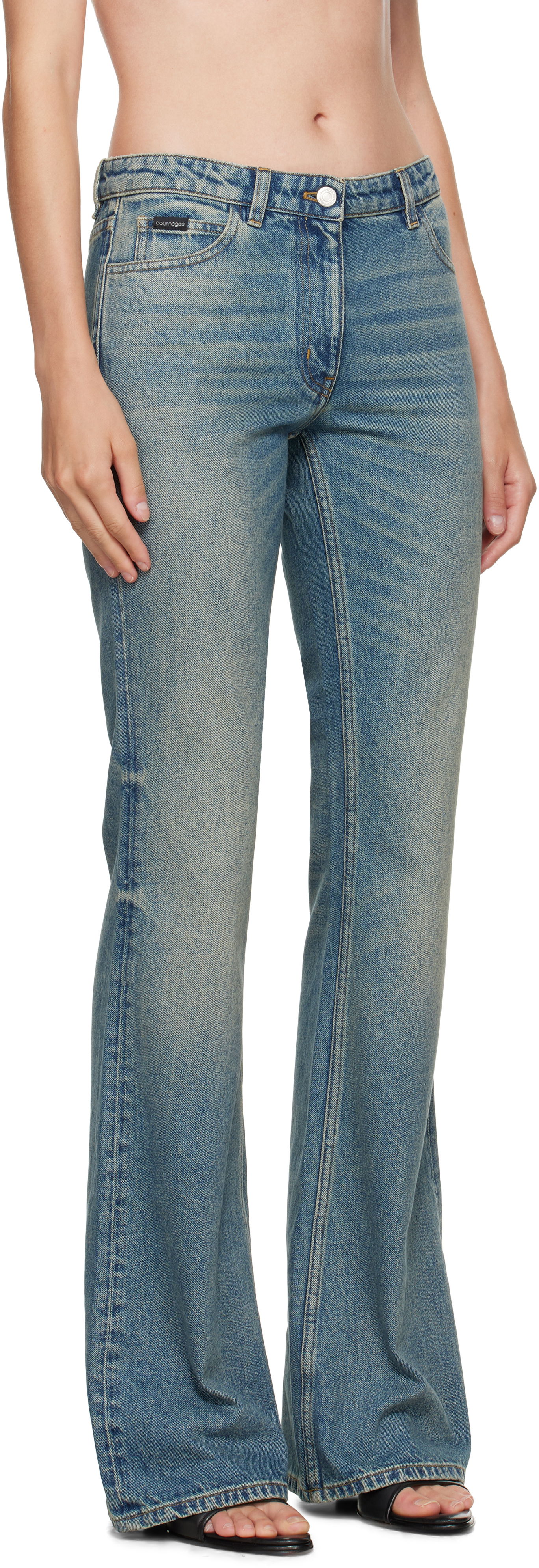Džínsy Courrèges Courrèges Bootcut Jeans Modrá | VESDPA918DE0041, 1