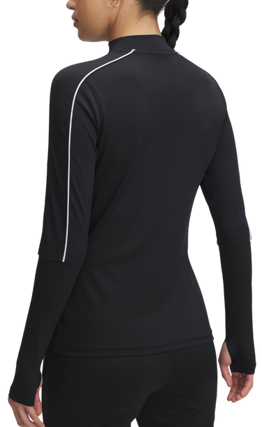 Tričko Under Armour Challenger Midlayer Mock Neck Long-Sleeve Top with Piping Detail and Thumbholes Čierna | 6004072-001, 3
