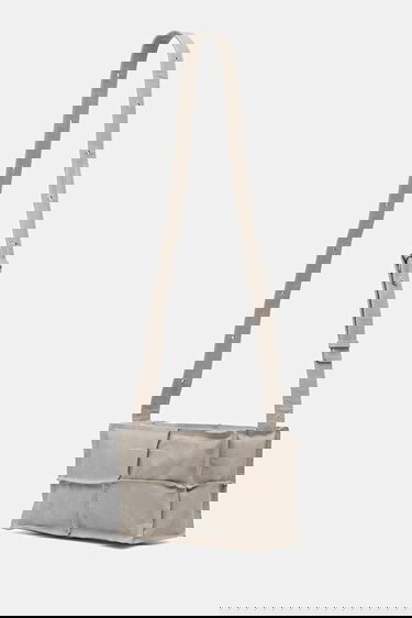 Taška cez rameno Maison Margiela MM6 Maison Margiela Leather Paneled Shoulder Bag Šedá | SB5WD0031.P8490.T1019, 2