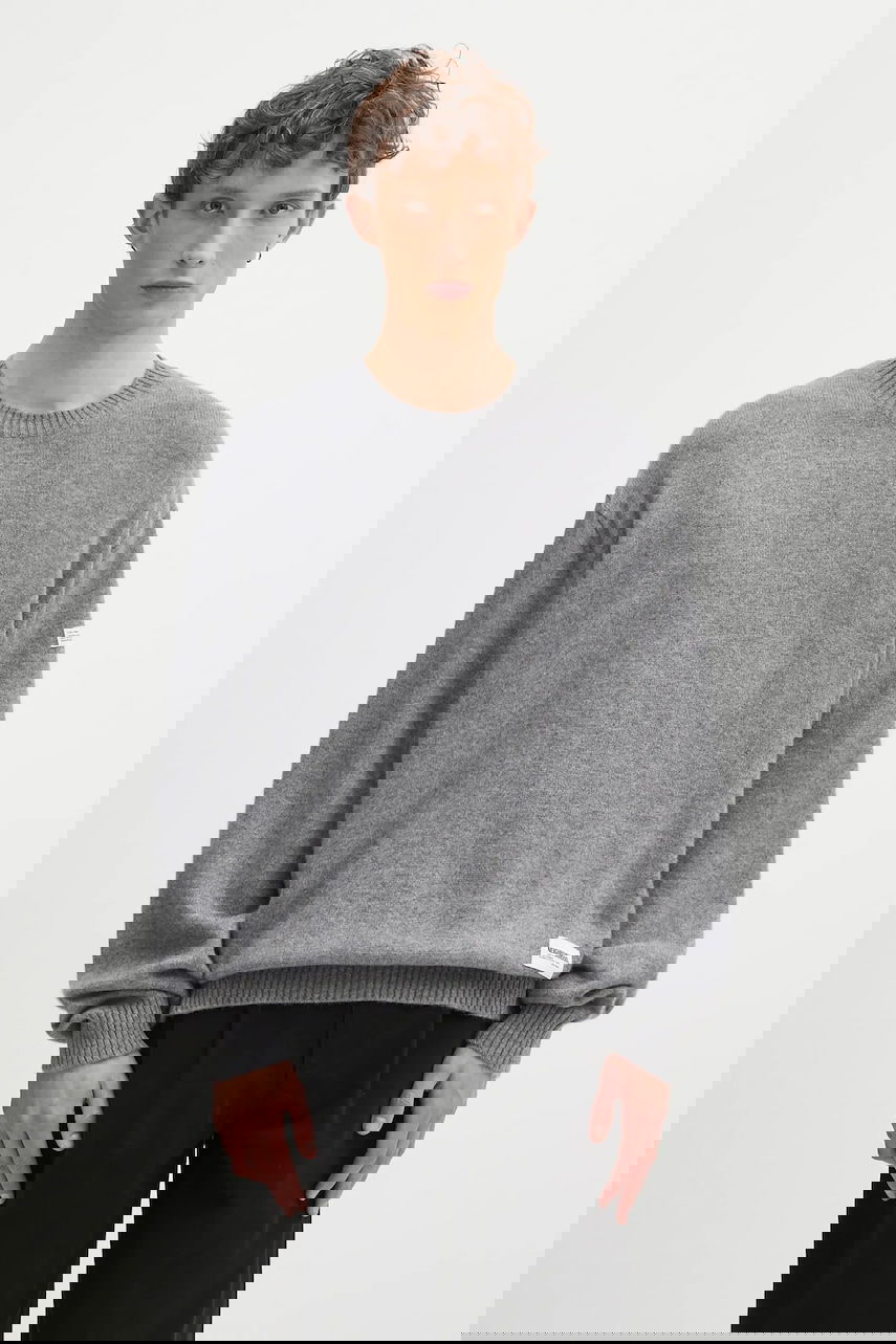 Sveter Neighborhood NEIGHBORHOOD Cashmere Crewneck Sweater Šedá | 242NGNH.KNM01, 0