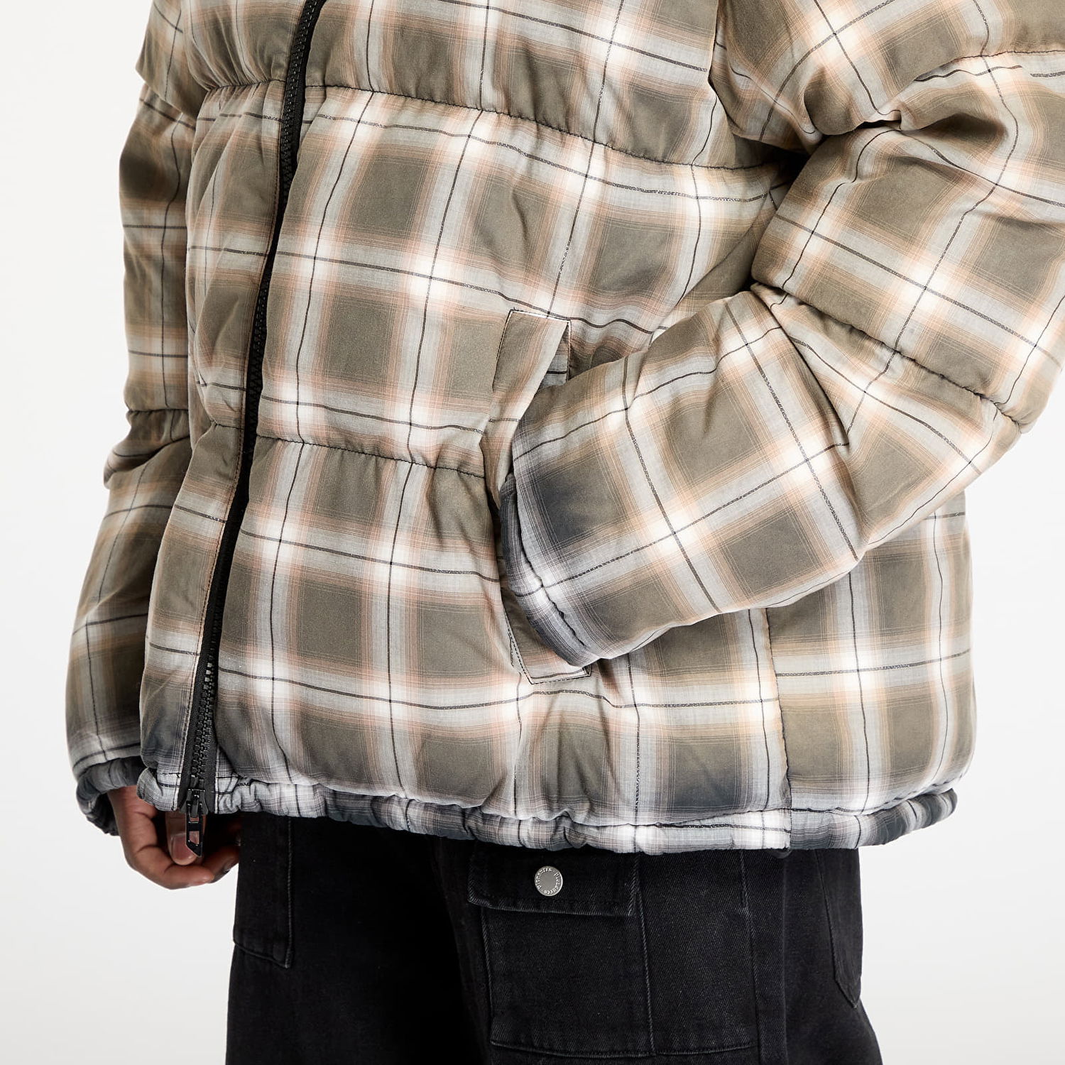 Prešívaná bunda Diesel Diesel W-Ravell Check Puffer Jacket Béžová | A14514_0PITJ Black/ Violet, 1