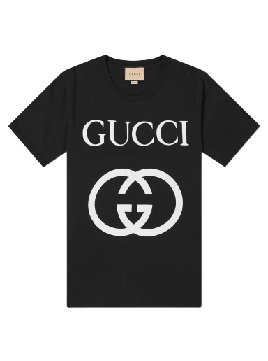 Tričko Gucci Interlocking GG Print Tee Čierna | 493117-X3Q35-1289