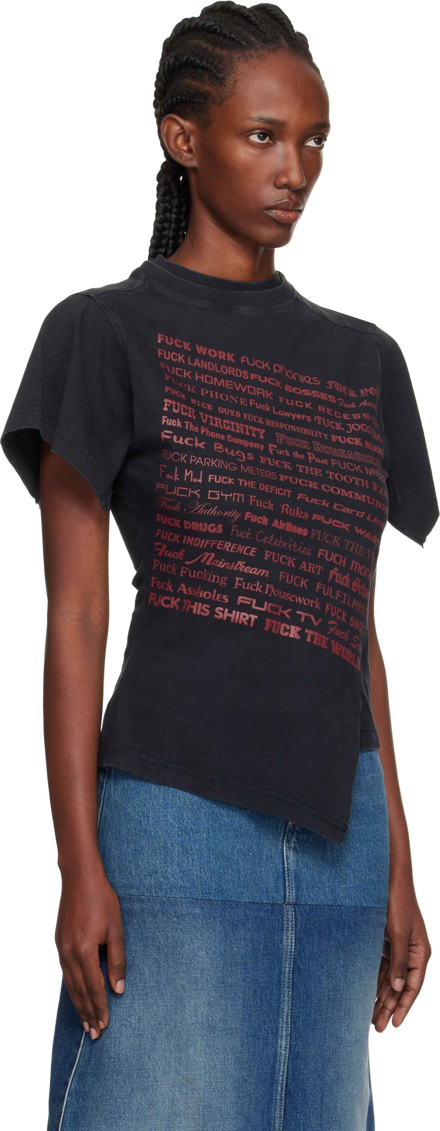 Tričko VETEMENTS Vetements 'Fuck' Shifted T-Shirt Čierna | WH76TR690B, 1