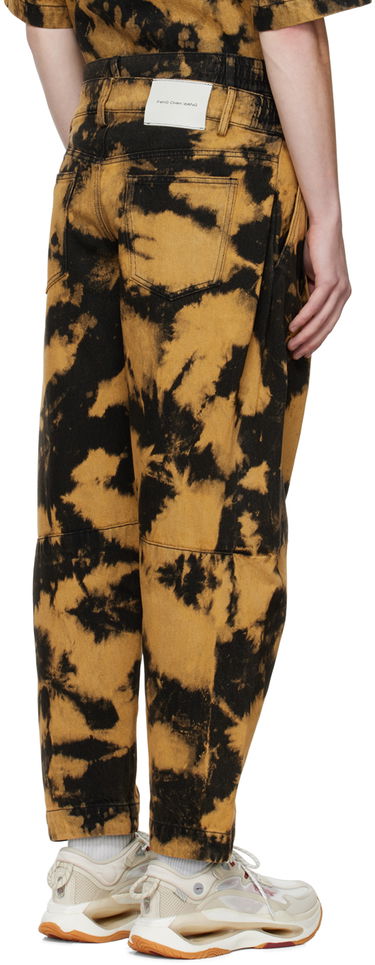 Nohavice Feng Chen Wang Feng Chen Wang Tie-Dye Pleated Jeans Hnedá | FUF14TR05, 2