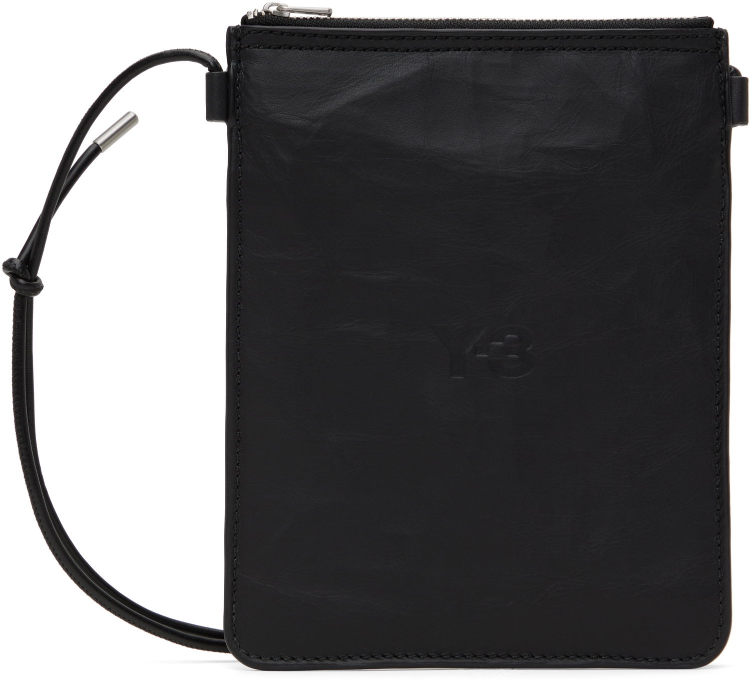 Taška cez rameno Y-3 Y-3 Leather Crossbody Pouch Čierna | JD2914, 0
