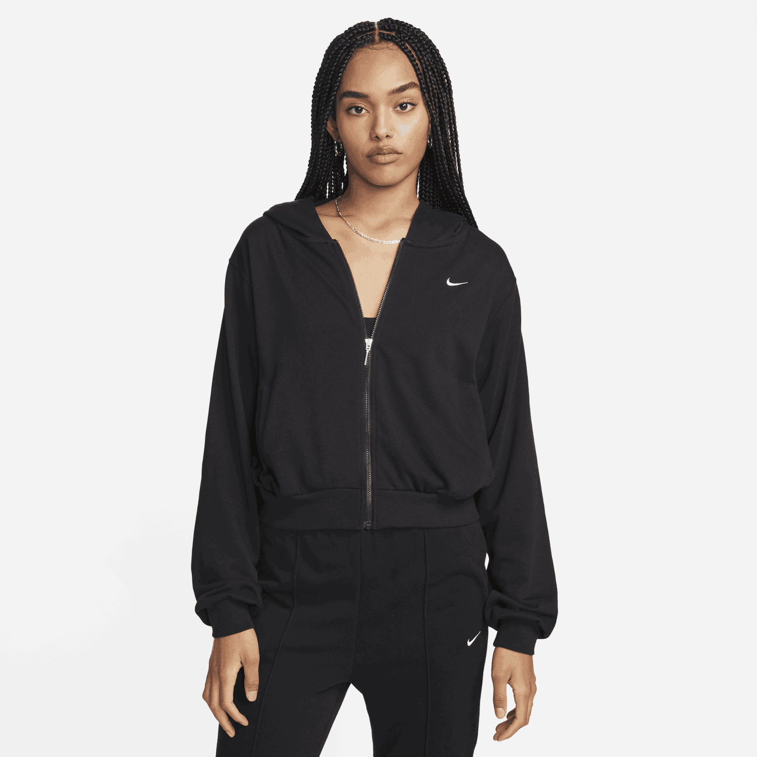 Mikina Nike Sportswear Chill Terry Čierna | FN2415-010, 0